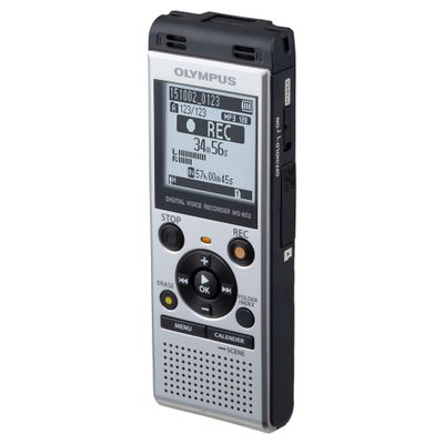 Olympus WS-852 Digital Voice Recorder with Built-in Speakers - Medium Silver