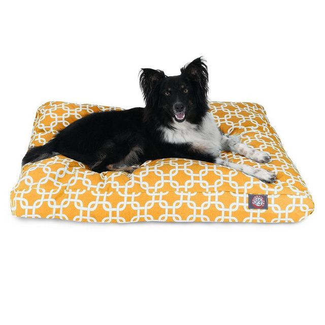 Majestic Pet Links Rectangle Dog Bed - Yellow - Medium - M