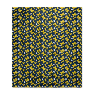 NCAA Michigan Wolverines Bones Repeat Pet Blanket