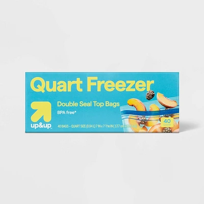 Quart Freezer Storage Bags - 40ct - up&up