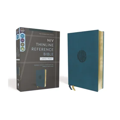 Niv, Thinline Reference Bible (Deep Study at a Portable Size), Large Print, Leathersoft, Teal, Red Letter, Comfort Print - by Zondervan