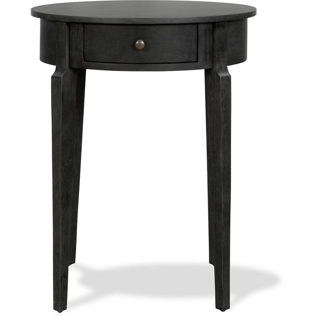 Thaddeus Round Side Table Dark Gray - Finch