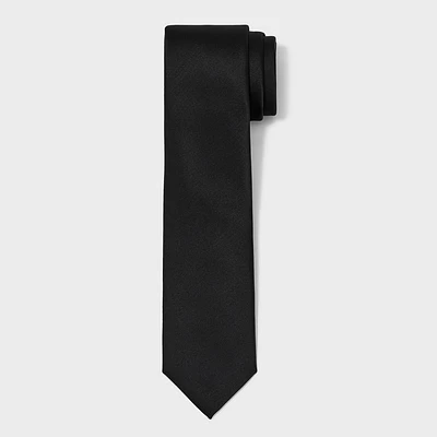 Mens Solid Satin Neck Tie