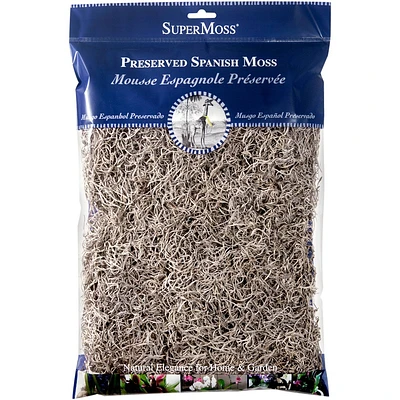 SuperMoss Preserved Spanish Moss Decorative Filler - Natural