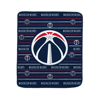 NBA Washington Wizards Logo Stripe Binding Edge Flannel Fleece Blanket