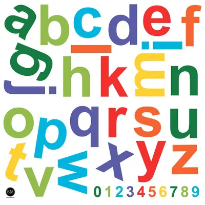 Colorful Lowercase Alphabet Giant Peel and Stick Kids Wall Decals - RoomMates