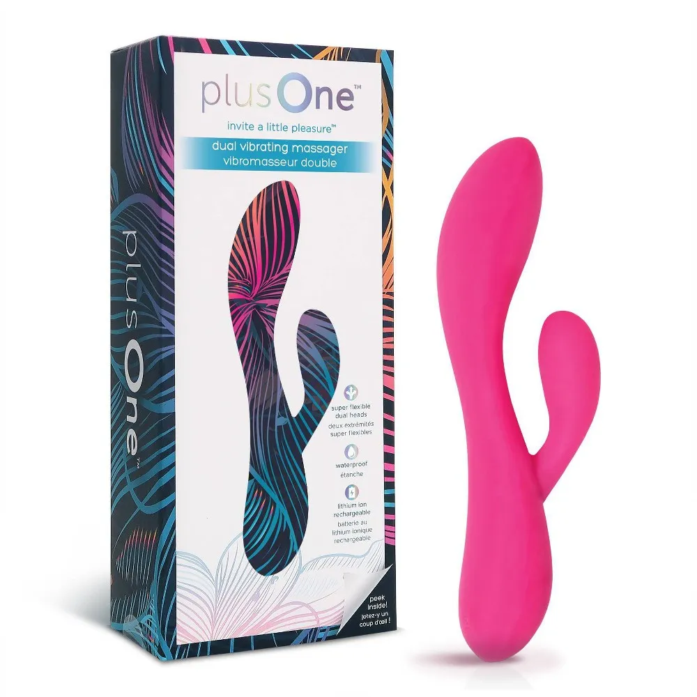 PlusOne Waterproof and Rechargeable Dual Rabbit Vibrator | The Market Place