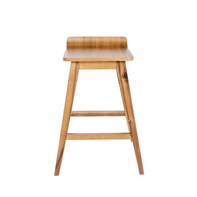 Carter Counter Height Barstool Natural - ClickDecor: Wood Frame, Fixed Height, No Assembly Required