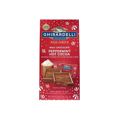 Ghirardelli Milk Chocolate Peppermint Hot Cocoa Squares - 6.3oz