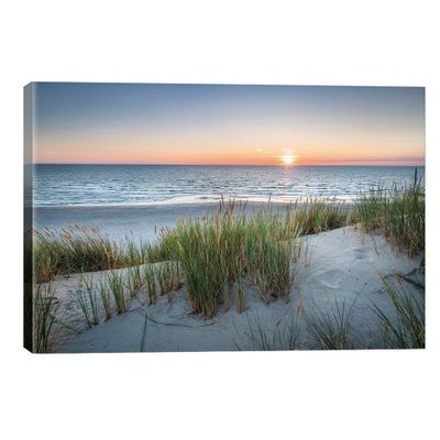 32x48x1.5 Sunset on The Dune Beach by Jan Becke Unframed Wall Canvas - iCanvas: Seaside Gicle Canvas