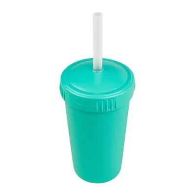 Re-Play 10 fl oz Recycled Straw Cup with Silicone No-Pull-Out Straw