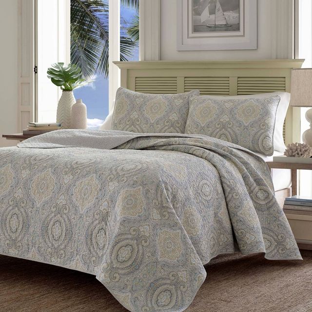 Twin Turtle Cove Quilt & Sham Set Gray - Tommy Bahama