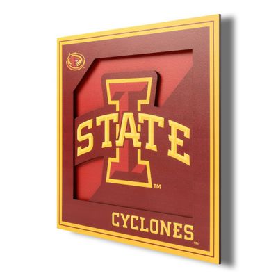 NCAA Iowa State Cyclones 3D Logo Series Wall Art - 12x12