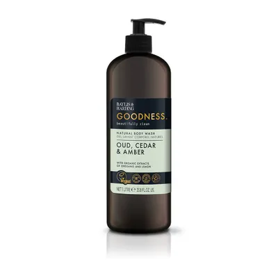 Baylis & Harding Goodness Oud Body Wash with Pump - Cedar and Amber - 33.8 fl oz