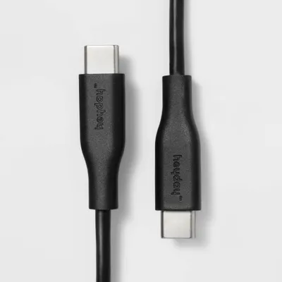 4 USB-C to USB-C Round Cable - heyday Black