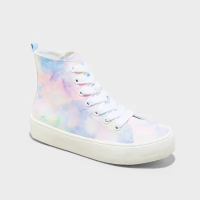 Kids Tie-Dye Solid High Top Sneakers