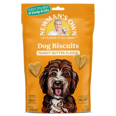 Newmans Own Peanut Butter Biscuits Dog Treat - 10oz