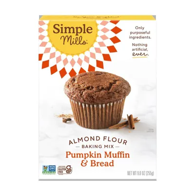 Simple Mills Gluten Free Pumpkin Muffin & Bread Almond Flour Baking Mix - 9oz