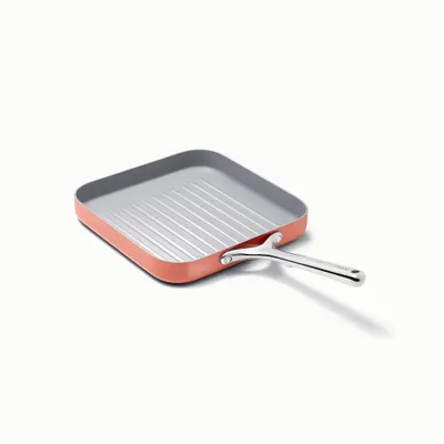 Caraway Home 11.02 Nonstick Square Grill Fry Pan perracotta