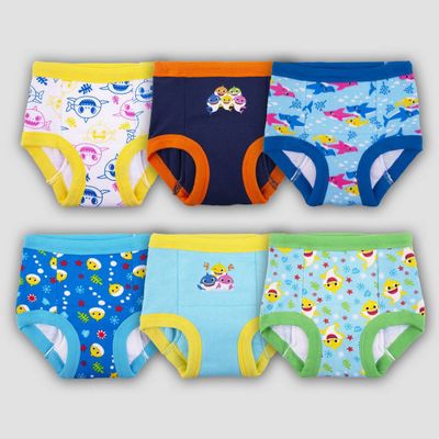 Toddler Boys Baby Shark 6pk Training underwear 2T, One Color