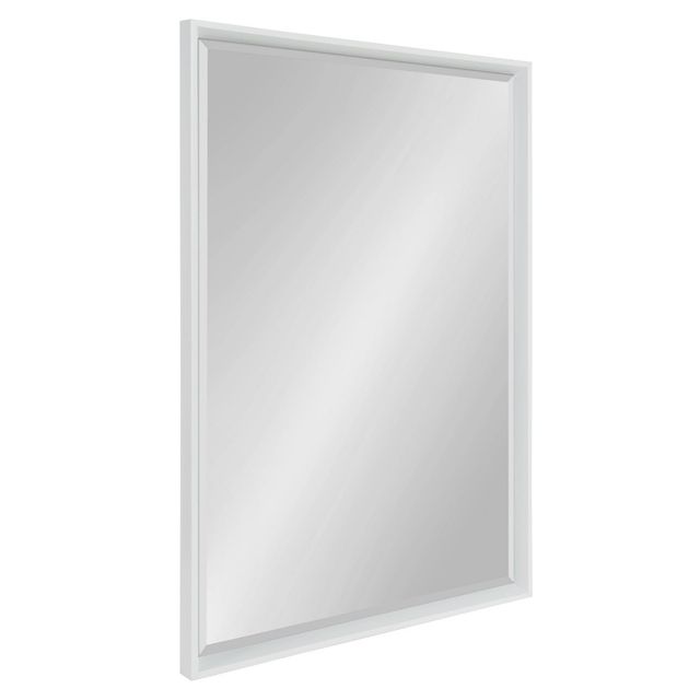 26 x 38 Calter Framed Wall Mirror White - Kate and Laurel: Modern Rectangular, No Assembly Required