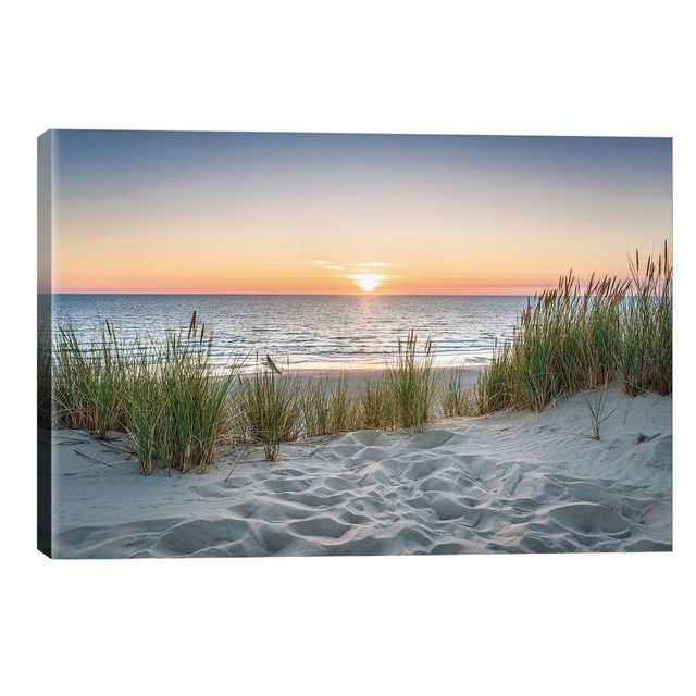 Beautiful Sunset at the Beach by Jan Becke Unframed Wall Canvas - iCanvas: Modern Style Seaside Imagery for Home Decor