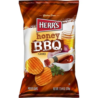 Herrs Honey BBQ Ripple Potato Chips - 7.75oz