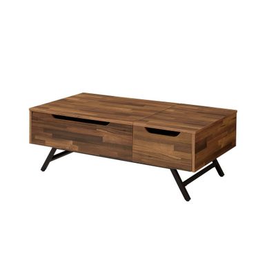 Throm Coffee Table with Lift Top Walnut - Acme Furniture: Metal Frame, Paper Veneer Top, Spot Clean