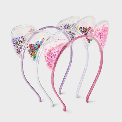 Girls 3pk Shaker Cat Ears Headband - Cat & Jack