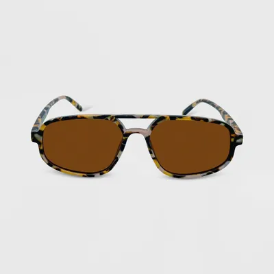 Tortoise Print Aviator Sunglasses - Wild Fable Brown