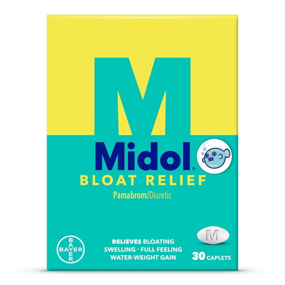 Midol Bloat & Menstrual Symptom Relief Caplets with Pamabrom