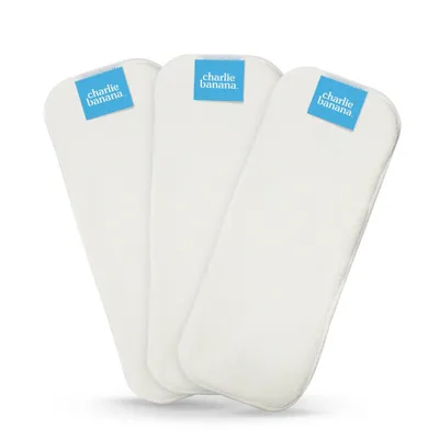 Charlie Banana Fleece Reusable Diaper Inserts - 3ct