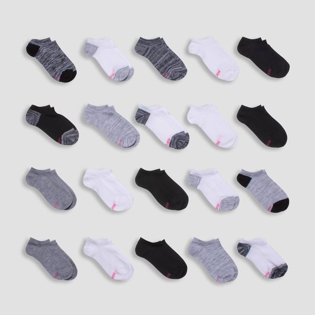 Hanes Girls 20pk No how Athletic ocks - Colors May Vary