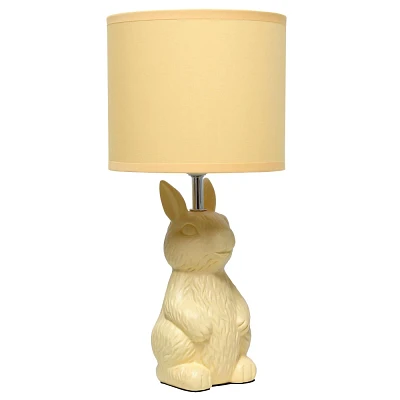 Simple Designs 16.33 Cute Wonders Whimsical Perched Bunny Rabbit Table Lamp Yellow