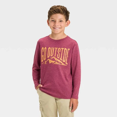 Boy Long Sleeve Go Outide Graphic T-Shirt