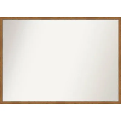 39 x 28 Non-Beveled Carlisle Blonde Narrow Wood Wall Mirror - Amanti Art