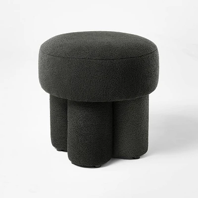 Boucle Fully Upholstered Accent Ottoman Stool - Threshold: Bench