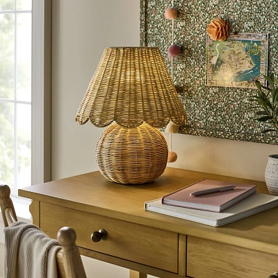 Table Lamp with Woven Base and Woven Shade - Threshold designed with Studio McGee