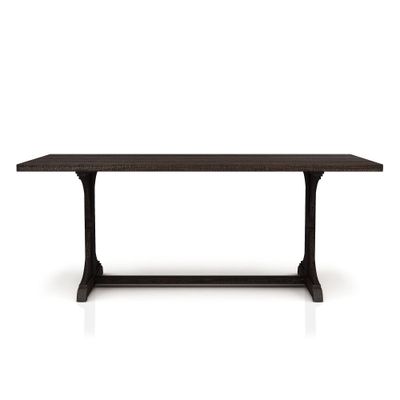 76 Strasbourg Rectangular Dining Table - HOMES: Inside + Out: Solid Wood, Trestle Base