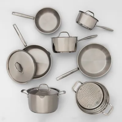 Stainless Steel Cookware Set 11pc - Made By Design