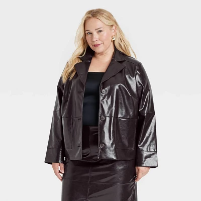 Womens Faux Leather Jacket