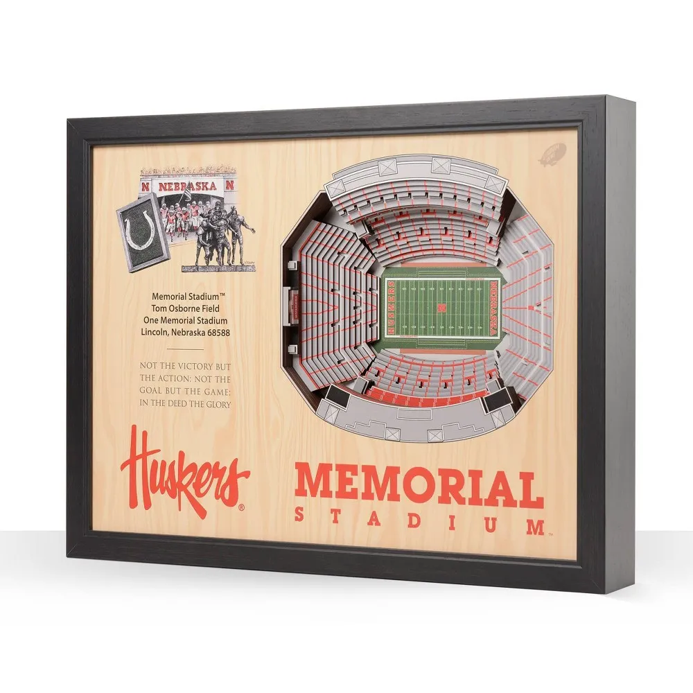 NCAA Nebraska Cornhuskers 25-Layer StadiumViews 3D Wall Art