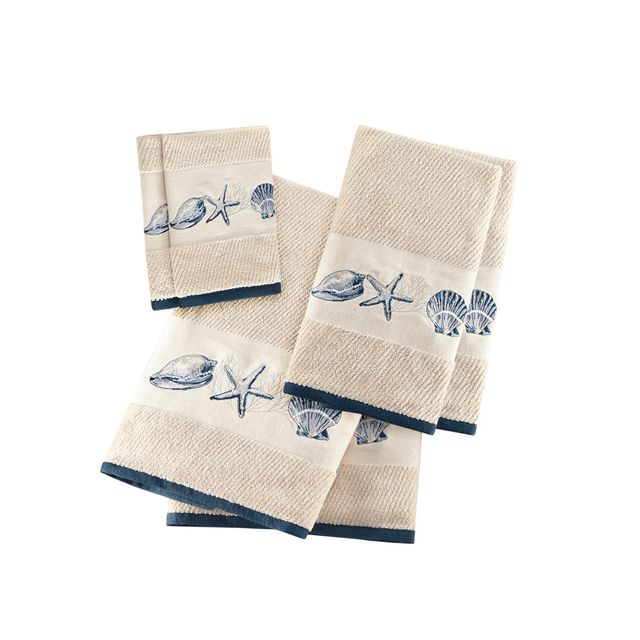 6pc Bath Towel Set Blue