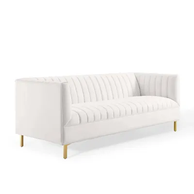 Shift Channel Tufted Performance Velvet Sofa  - Modway