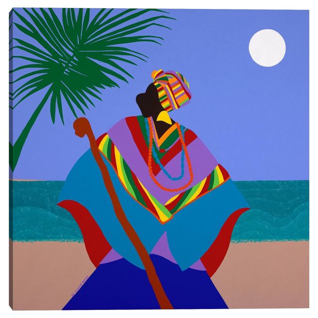 35 x 35 Gullah Geechee Conjure Woman by Synthia Saint James Canvas Art Print - Masterpiece Art Gallery: Wall Canvases, African Culture