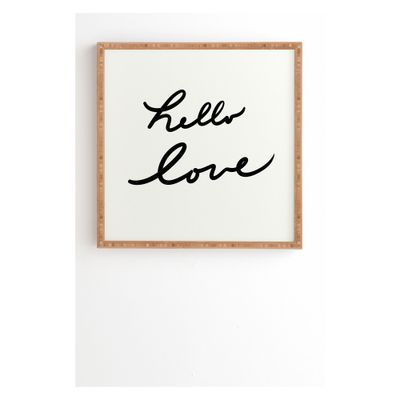 Lisa Argyropoulos Hello Love On White Framed Wall Art Poster Print White