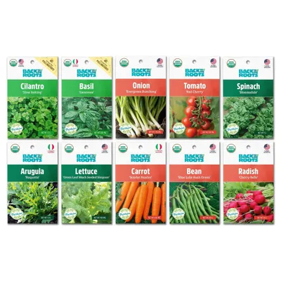 Back to the Roots 10pk Organic Beginners Garden Seeds