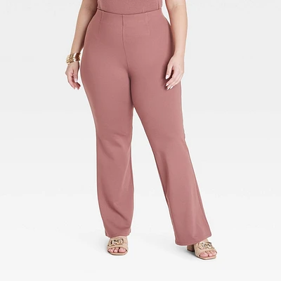 Women High-Rie Ponte Flare Pull-On Pant