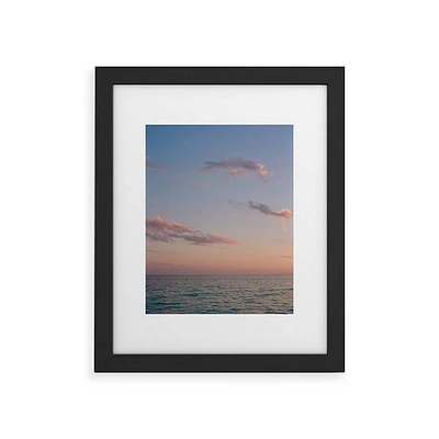 Deny Designs 8x10 Bethany Young Photography Ocean Moon on Film Black Framed Art Print: Modern Style, Cardstock, Digital Artwork