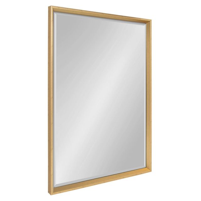 26 x 38 Calter Framed Wall Mirror Gold - Kate and Laurel: Modern Rectangle, No Assembly Required